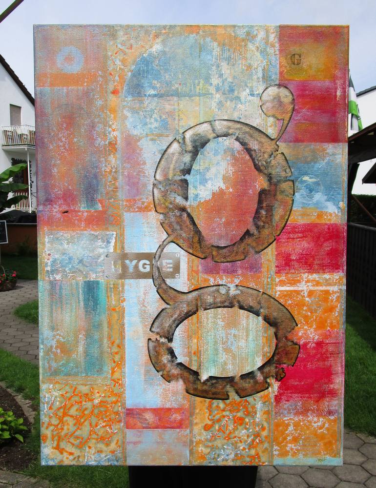 Original Abstract Typography Painting by Jörg Yogi Schäfer