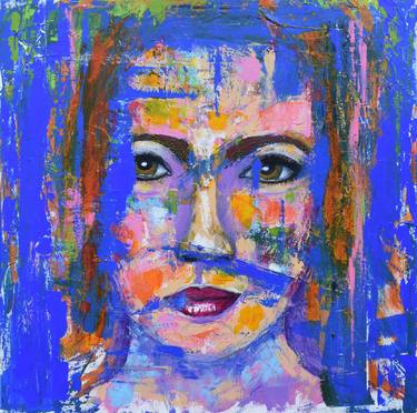 Original Abstract Portrait Paintings by Maria Angela Sarchiello