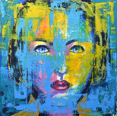 Original Abstract Portrait Paintings by Maria Angela Sarchiello