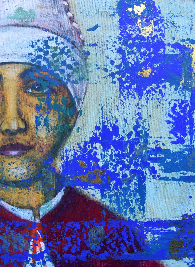 Original Abstract People Painting by Maria Angela Sarchiello