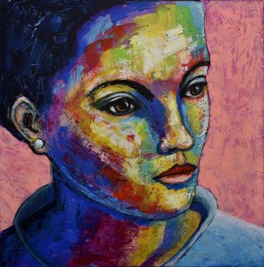 Print of Abstract Portrait Paintings by Maria Angela Sarchiello