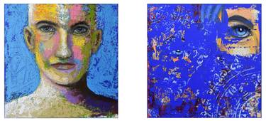 Original Abstract Portrait Paintings by Maria Angela Sarchiello