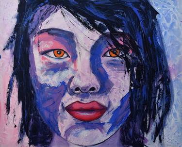 Original Abstract Portrait Paintings by Maria Angela Sarchiello