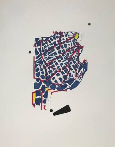 Original Abstract Cities Printmaking by Valeria Di Tommaso