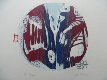 Original Abstract People Printmaking by Valeria Di Tommaso