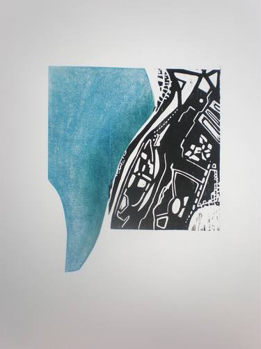 Original Abstract Aerial Printmaking by Valeria Di Tommaso