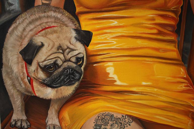 Original Realism Women Painting by Naema Hamelia