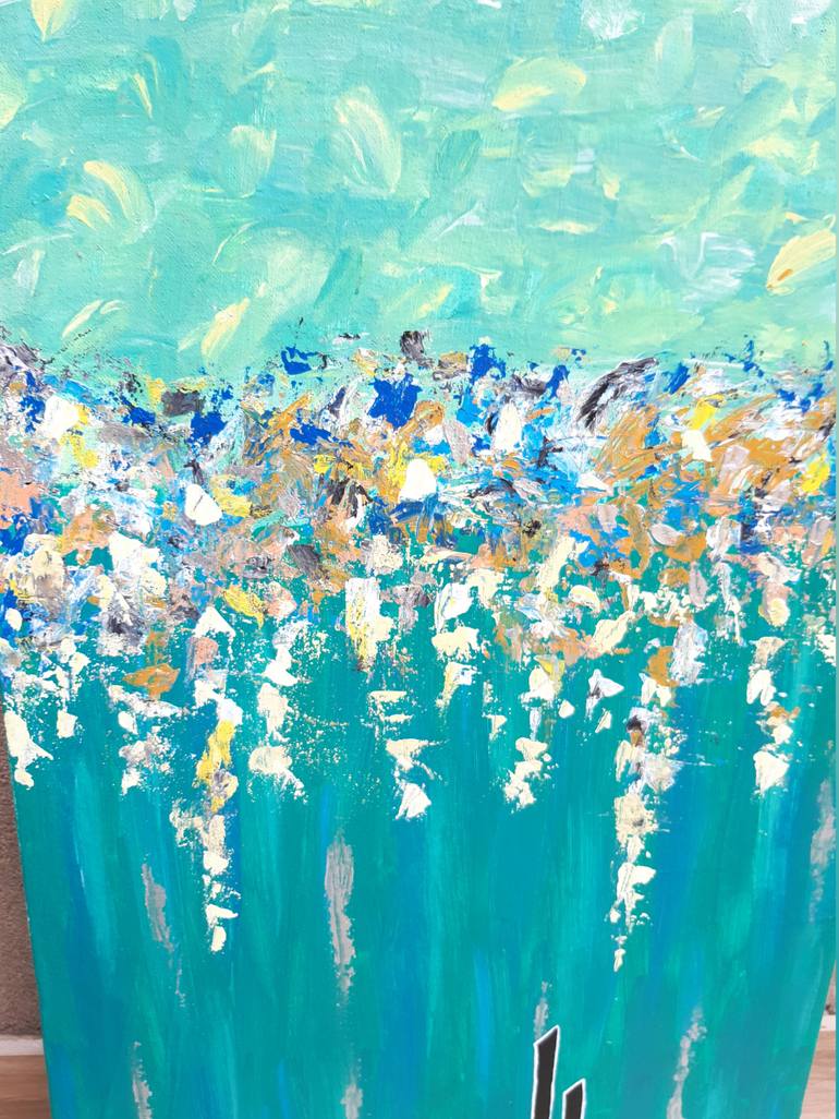 Original Abstract Calligraphy Painting by Sidra Waheed