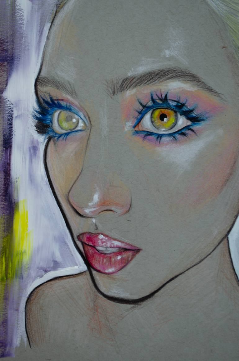 Original Portraiture People Drawing by Chiara Cesaraccio