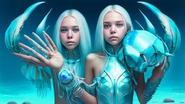 Gemini-Cancer Cusp: Twin Crab Guardians thumb