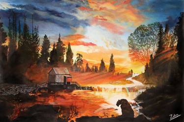Original Abstract Landscape Paintings by Zoher Husain Shafique