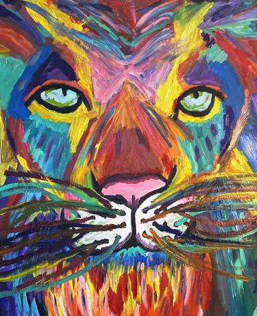 Original Expressionism Animal Paintings by Renard Philippe