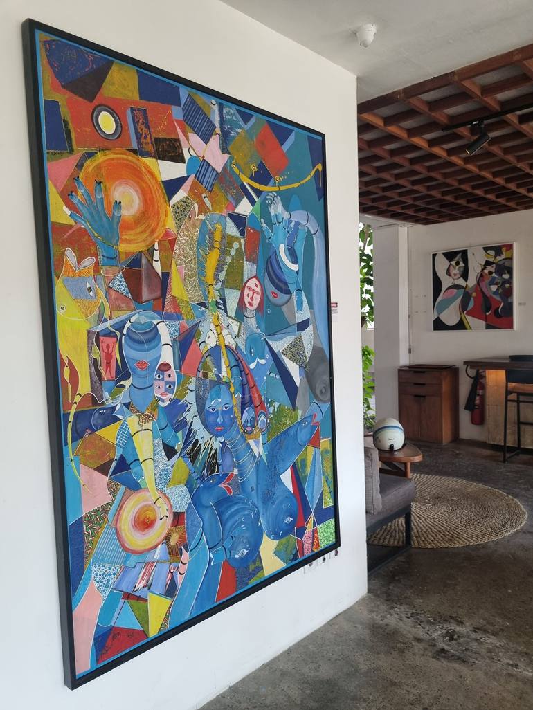 Original Abstract Painting by Ricky L Karamoy