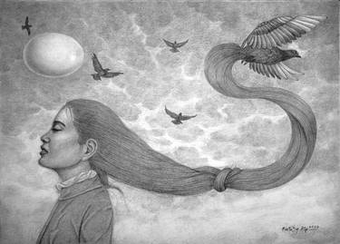 Original Surrealism Fantasy Drawings by Tatang B Sp