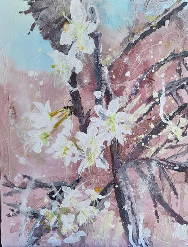 Print of Expressionism Floral Mixed Media by Jayne Ensor