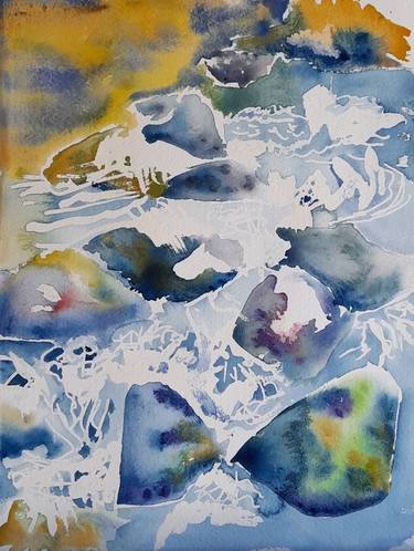 Print of Abstract Water Paintings by Jayne Ensor