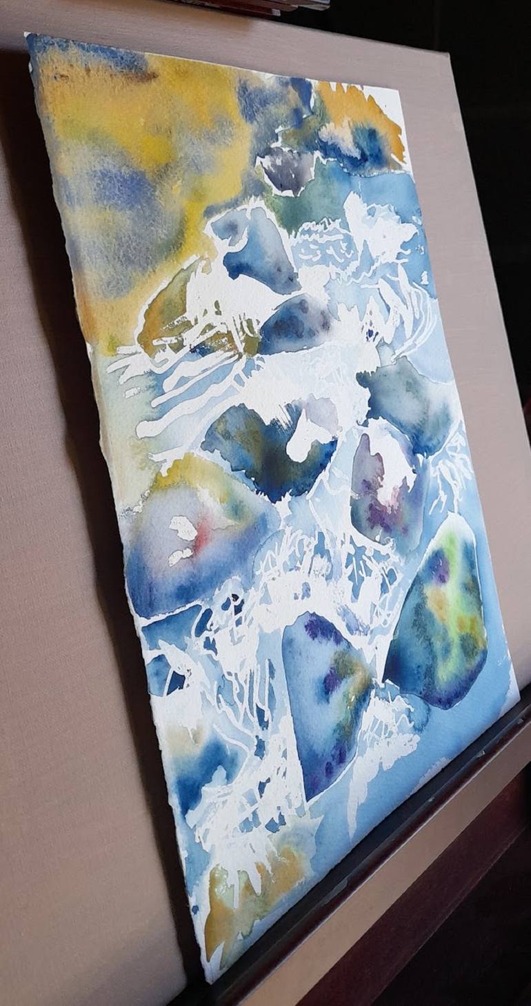 Original Abstract Water Painting by Jayne Ensor