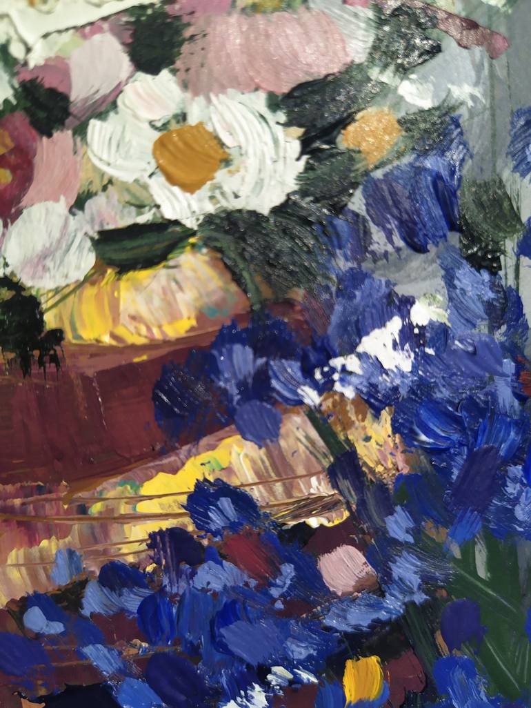 Original Impressionism Floral Painting by Katalin Tóth