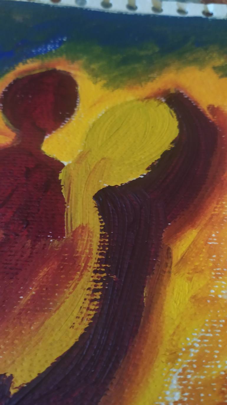 Original Abstract Expressionism Abstract Painting by Katalin Toth
