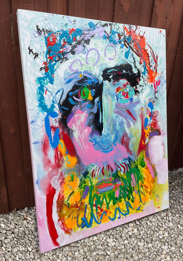 Original Expressionism People Painting by Jorge Alvarez
