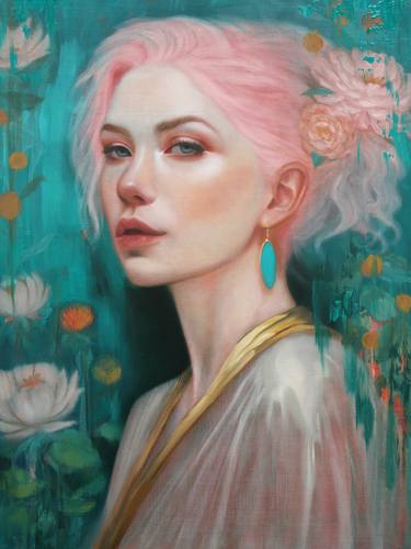 Print of Fine Art Portrait Paintings by Meredith Marsone