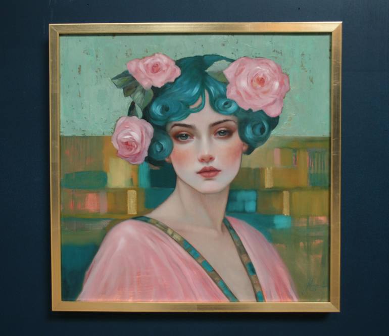 Original Art Deco Women Painting by Meredith Marsone