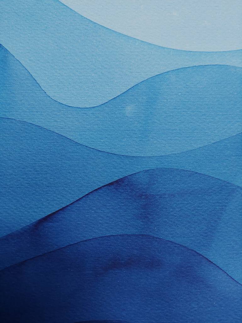 Original Illustration Seascape Painting by Katarzyna Lesiakowska-Tofil