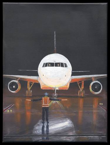 Print of Airplane Paintings by Roly Hermans