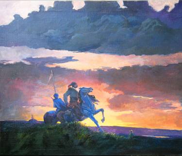 Print of Horse Paintings by Oleg Shtompel