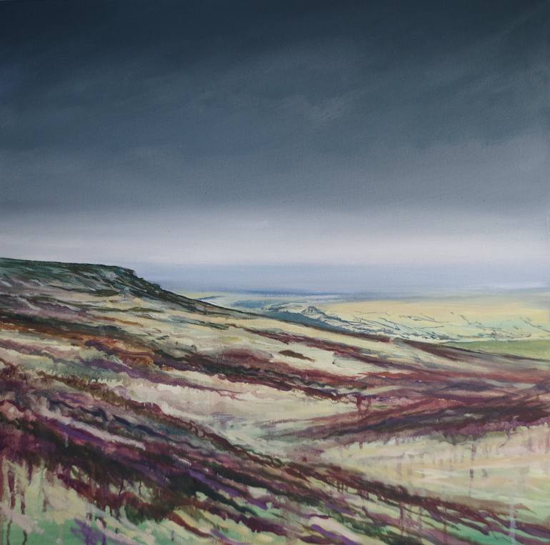 View from Higger Tor Painting by Tim Burns | Saatchi Art