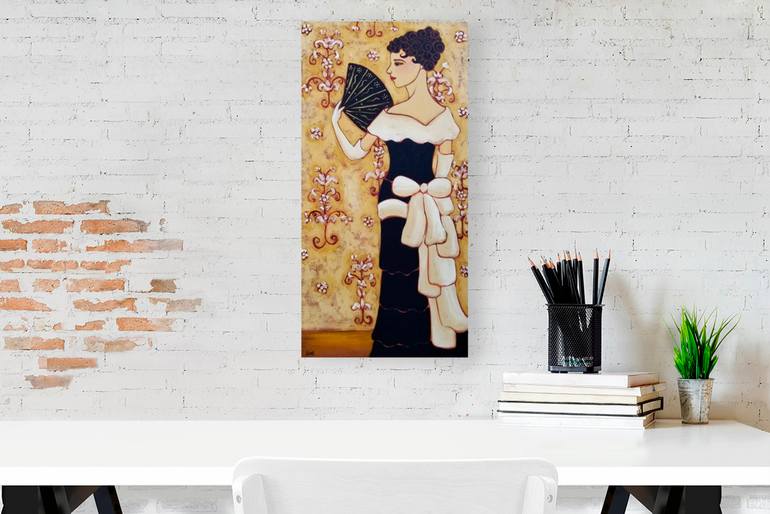 Original Impressionism Portrait Painting by Karen Rieger