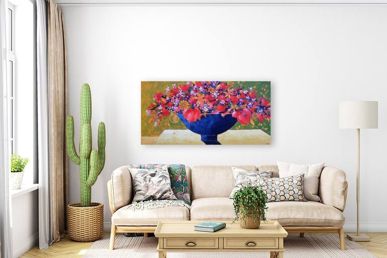 Original Impressionism Floral Painting by Karen Rieger