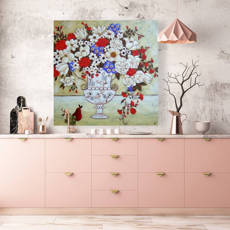 Original Floral Painting by Karen Rieger