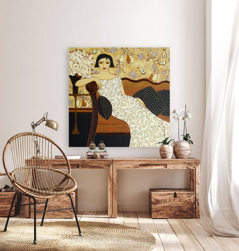 Original Impressionism Portrait Painting by Karen Rieger