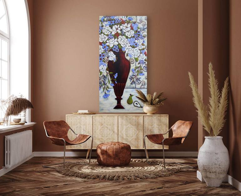 Original Floral Painting by Karen Rieger