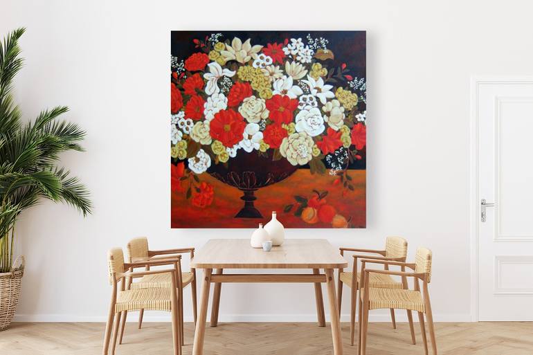 Original Impressionism Floral Painting by Karen Rieger