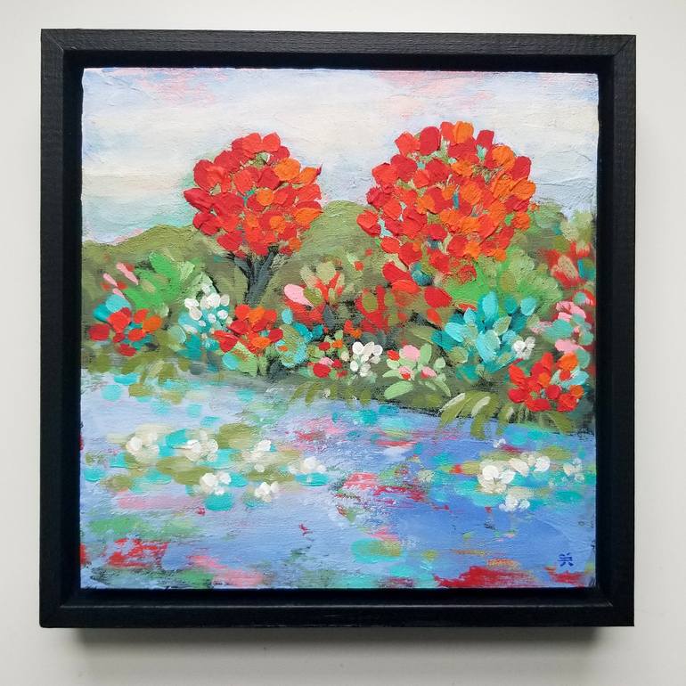 Original Impressionism Landscape Painting by Karen Rieger