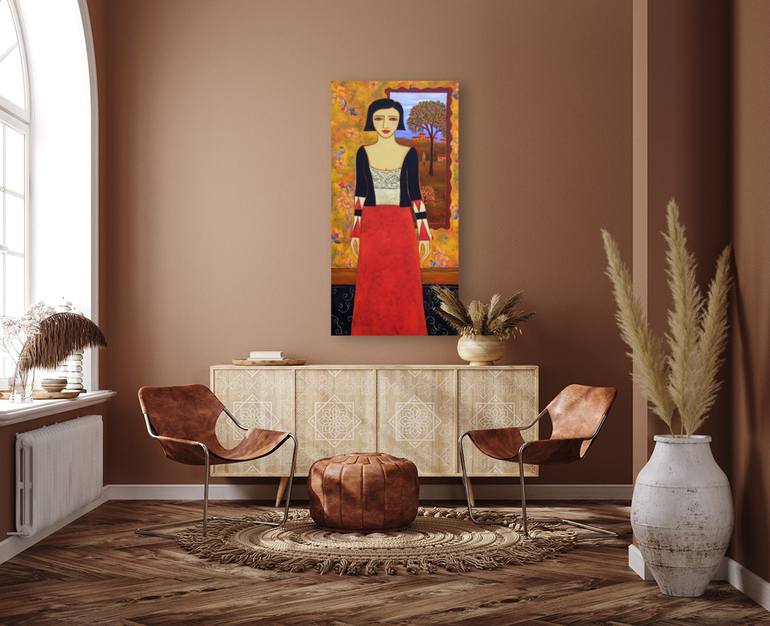 Original Post-impressionism Women Painting by Karen Rieger