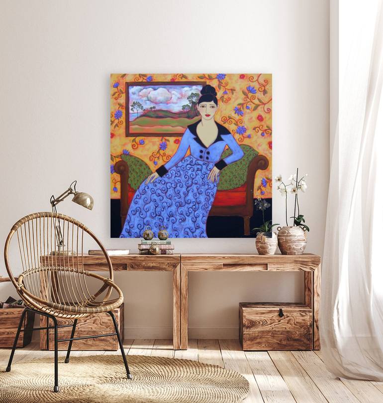 Original Impressionism Women Painting by Karen Rieger