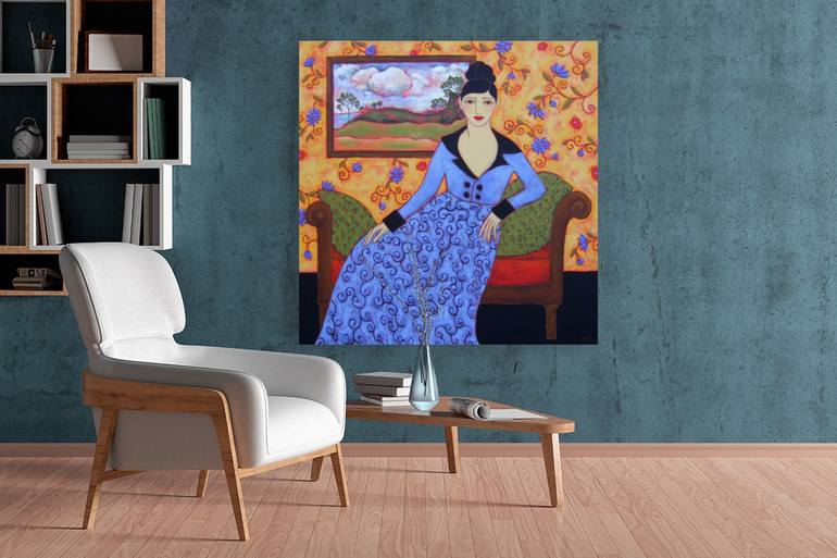 Original Impressionism Women Painting by Karen Rieger