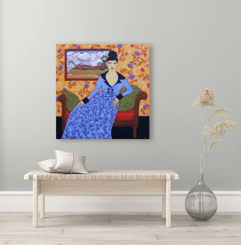 Original Impressionism Women Painting by Karen Rieger