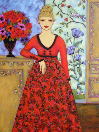Original Impressionism Women Paintings by Karen Rieger