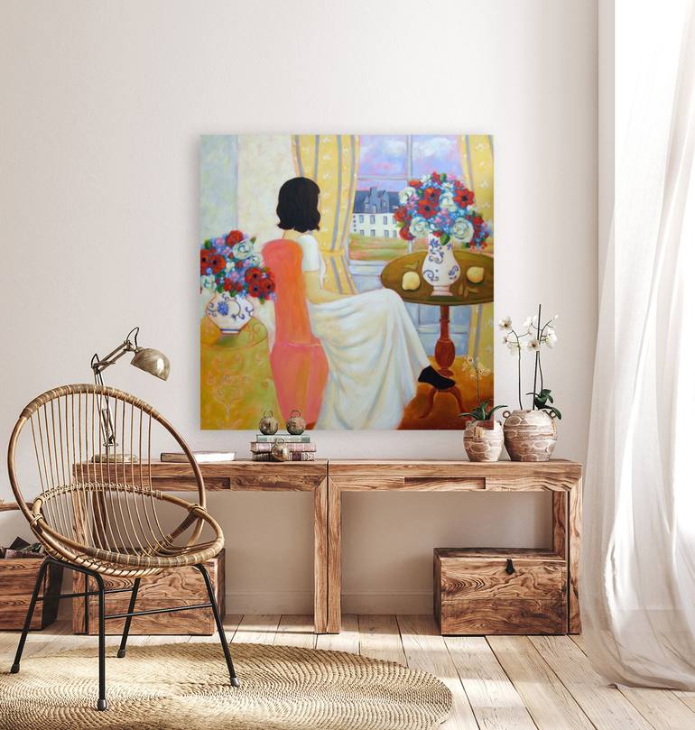 Original Impressionism Women Painting by Karen Rieger