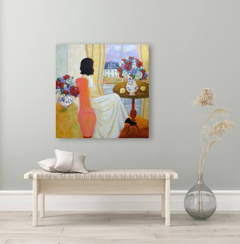 Original Impressionism Women Painting by Karen Rieger