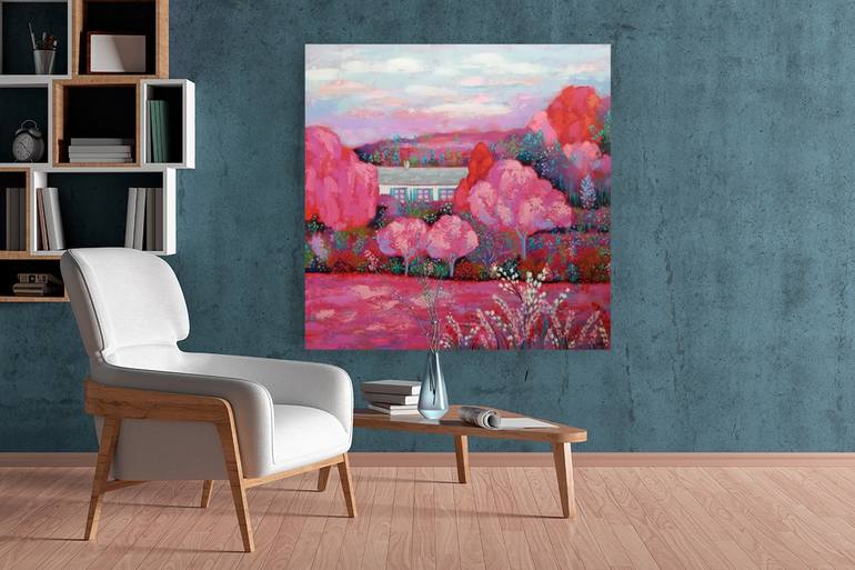 Original Impressionism Landscape Painting by Karen Rieger