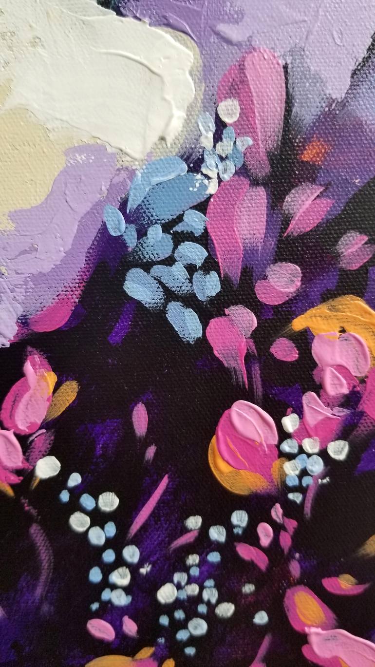 Original Expressionism Floral Painting by Karen Rieger