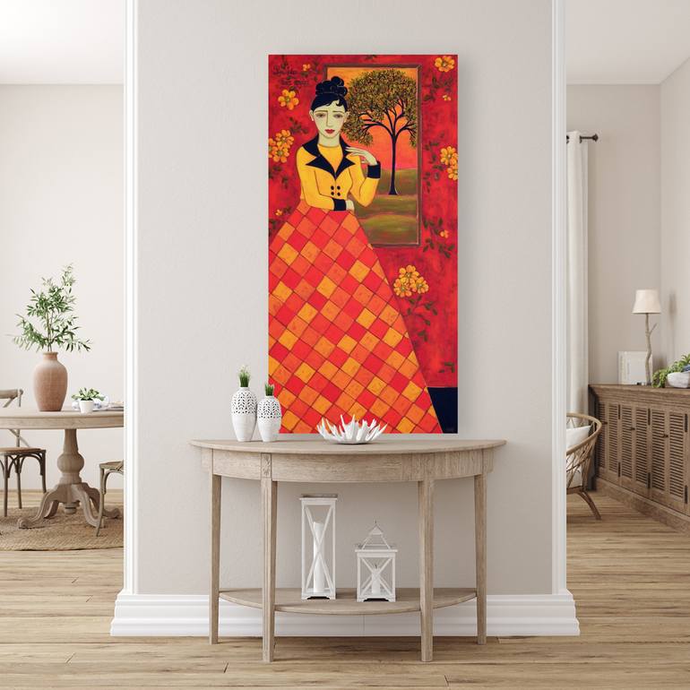 Original Figurative Women Painting by Karen Rieger