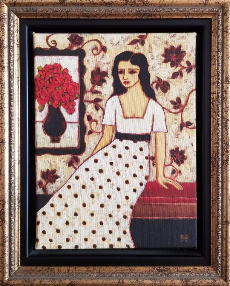 Original Figurative Women Painting by Karen Rieger