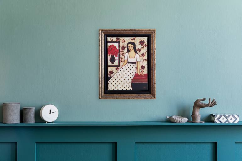 Original Figurative Women Painting by Karen Rieger