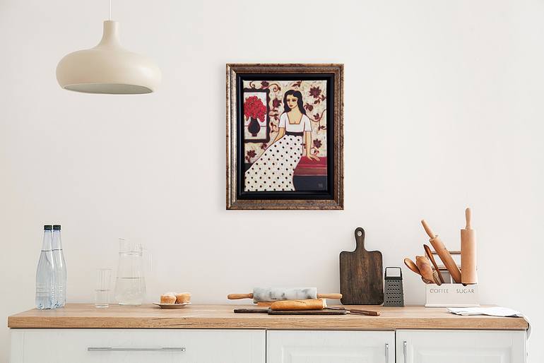 Original Figurative Women Painting by Karen Rieger